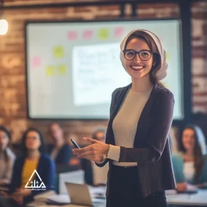 ارائه زن کارآفرین در کارگاه آموزشی