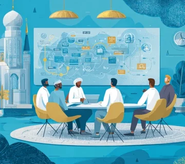 تصویر مفهومی جذب استعداد و نگهداشت نیرو در سازمان‌های ایرانی با تمرکز بر رهبری، مدیریت منابع انسانی، آنبوردینگ و مسیر رشد