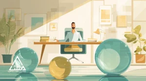 مدیر ایرانی آرام در دفتر مدرن؛ نماد تعادل کار و زندگی و مدیریت بدون فرسودگی با تاکید بر سلامت روان مدیر و رشد پایدار سازمان