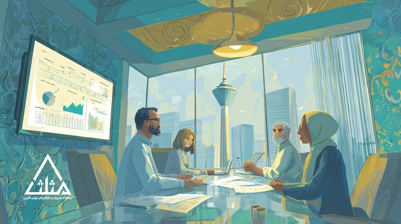 تصویر شاخص سرمایه‌گذاری خطرپذیر در ایران؛ مذاکره کارآفرینان و سرمایه‌گذاران روی ترم‌شیـت با نمای تهران، بیانگر فرصت‌ها و ریسک‌های پنهان.