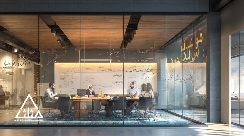 تصویر شاخص فرهنگ سازمانی از شعار تا رفتار در یک اتاق جلسه ایرانی؛ تضاد شعارهای روی دیوار با رفتارهای واقعی و همکاری شفاف کارکنان
