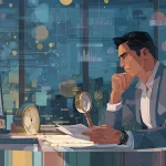 تصویر مدیر ایرانی که بین سرعت و دقت در استخدام تعادل برقرار می‌کند؛ مقایسهٔ استخدام درست در برابر استخدام سریع با حس تحلیلی و حرفه‌ای