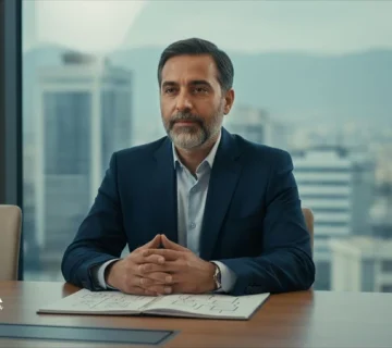 مدیر ایرانی با ذهن آرام در فضای جلسه کاری، نمادی از ذهن‌آگاهی و تصمیم‌گیری بهتر مدیریتی