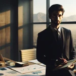 مدیر در فضای کاری مدرن در حال یادداشت‌برداری برای الهام روزانه و تصمیم‌گیری بهتر بدون شعار