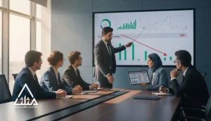 جلسه مدیران درباره شکست پروژه تحول دیجیتال و بررسی KPIها، مدیریت تغییر و حاکمیت داده در سازمان