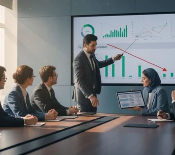 جلسه مدیران درباره شکست پروژه تحول دیجیتال و بررسی KPIها، مدیریت تغییر و حاکمیت داده در سازمان