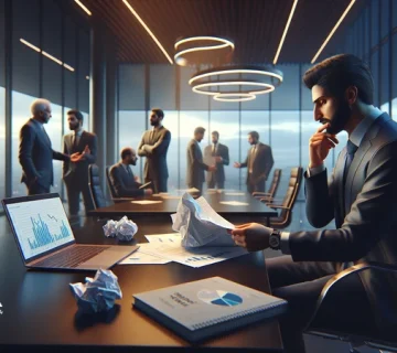 مدیران و کارآفرینان در جلسه تحلیل شکست در کارآفرینی و بررسی اشتباهات رایج برای تبدیل شکست به تجربه