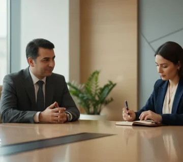 مذاکره بدون تنش بین مدیران در اتاق جلسه با گفت وگوی حرفه ای و شنیدن فعال