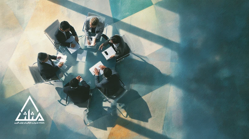 Iranian managers in a modern office demonstrating how small daily behaviors shape invisible organizational culture