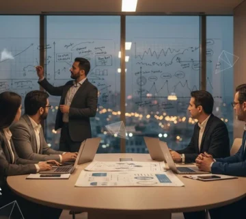 مدیران در جلسه برنامه‌ریزی سناریویی برای آینده مشاغل ناپایدار و مدیریت عدم‌قطعیت در محیط کسب‌وکار