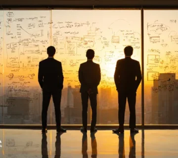 جمعی از مدیران در حال طرح ایده برای توسعه کسب و کار