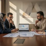 جلسه حرفه‌ای مدیران برای مدیریت عملکرد فراتر از KPI و فرم‌های ارزیابی، با تمرکز بر بازخورد و یادگیری تیمی