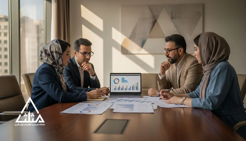 جلسه حرفه‌ای مدیران برای مدیریت عملکرد فراتر از KPI و فرم‌های ارزیابی، با تمرکز بر بازخورد و یادگیری تیمی