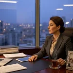 مدیر ایرانی در فضای کاری مدرن که در حال ایجاد تعادل میان مسئولیت‌های شغلی و زندگی شخصی است