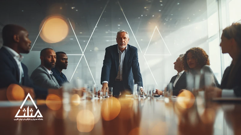 situational leadership in practice, Iranian managers adapting leadership style from directing to coaching, supporting and delegating in a modern meeting room