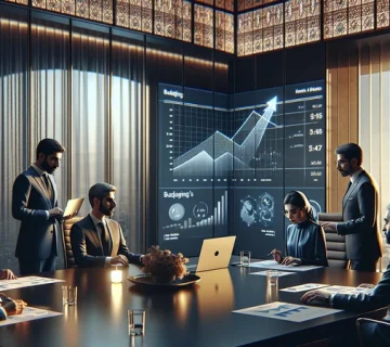 جلسه مدیران در حال تحلیل بودجه‌ریزی هوشمند و کنترل هزینه بدون آسیب به رشد سازمان