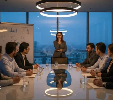 جلسه مدیران یک استارتاپ در حال بررسی الگوهای پنهان شکست و شاخص های رشد برای جلوگیری از تکرار شکست در استارتاپ ها