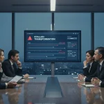 جلسه مدیران درباره بن‌بست تحول دیجیتال و تصمیم‌های اشتباه مدیریتی با نمایش داشبوردهای متوقف شده