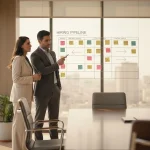 جلسه مدیران برای بررسی خطاهای پنهان در سیستم جذب و نگهداشت؛ نماد صندلی خالی و چالش ماندگاری نیروهای خوب